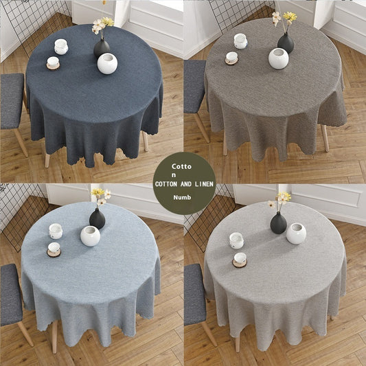 Chinese Style Round Tablecloth – Blended Fabric Dining & Tea Table Cover