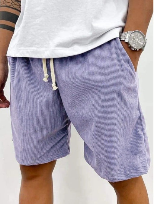 Men’s Corduroy Drawstring Casual Shorts