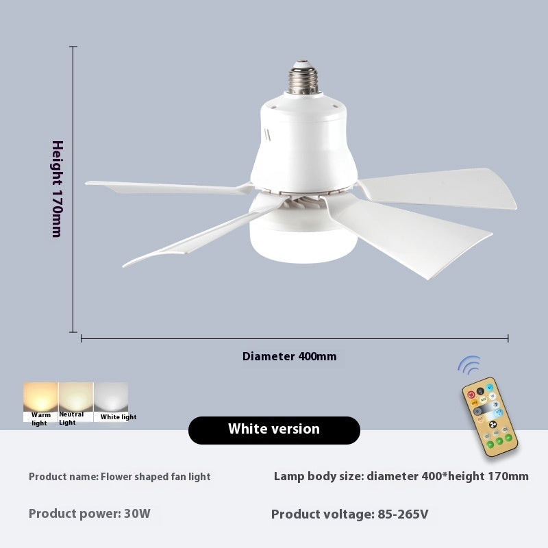 Ondaum Fan Bulb Integrated Home Dormitory Light