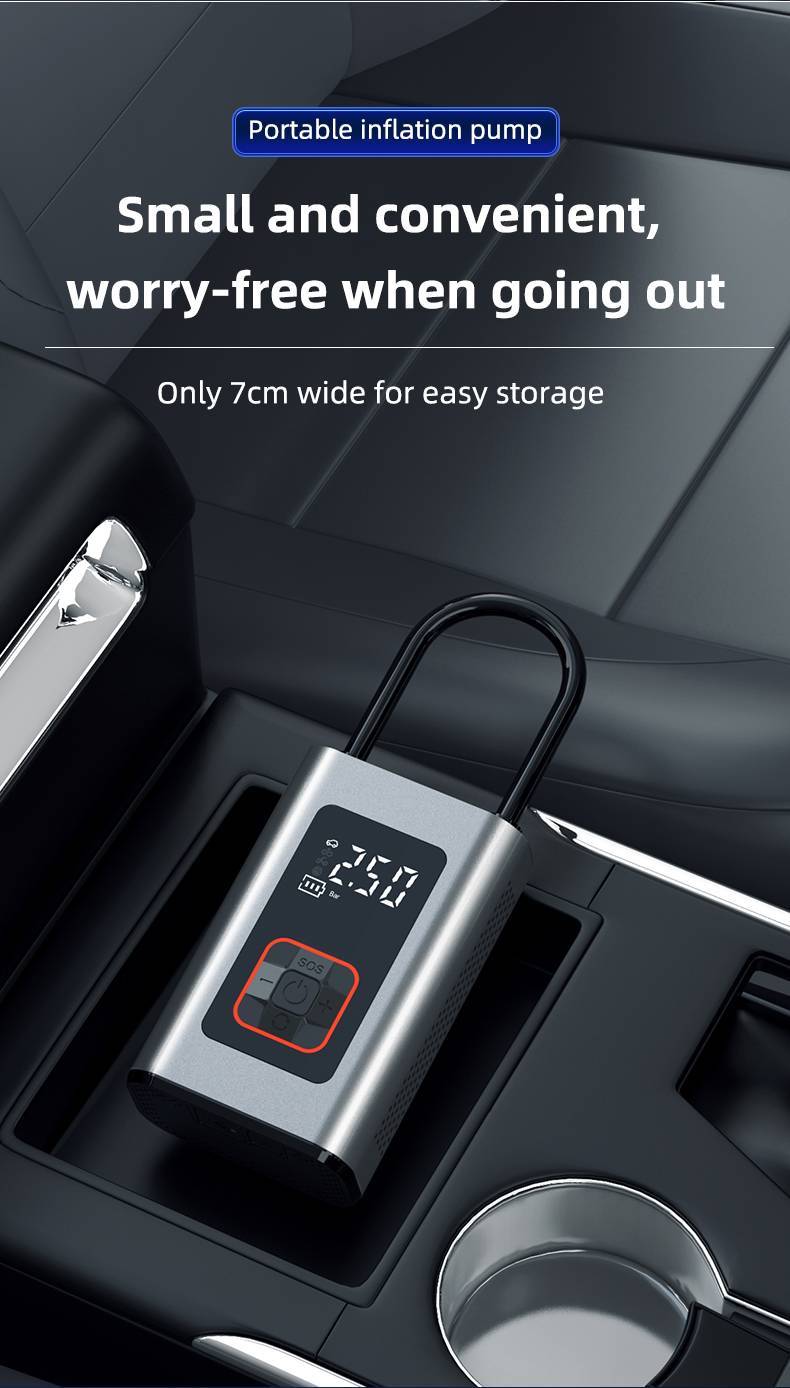9-Function Digital Portable Tire Inflator , Air Compressor With LED Display