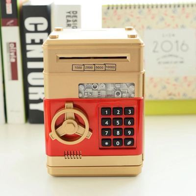 Cash Machine Savings Piggy Bank Password Lock Safe Box