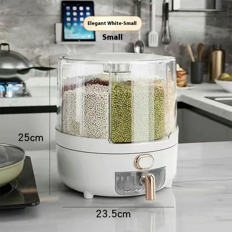 Cereals Storage Box Rotation Household Rice Bucket