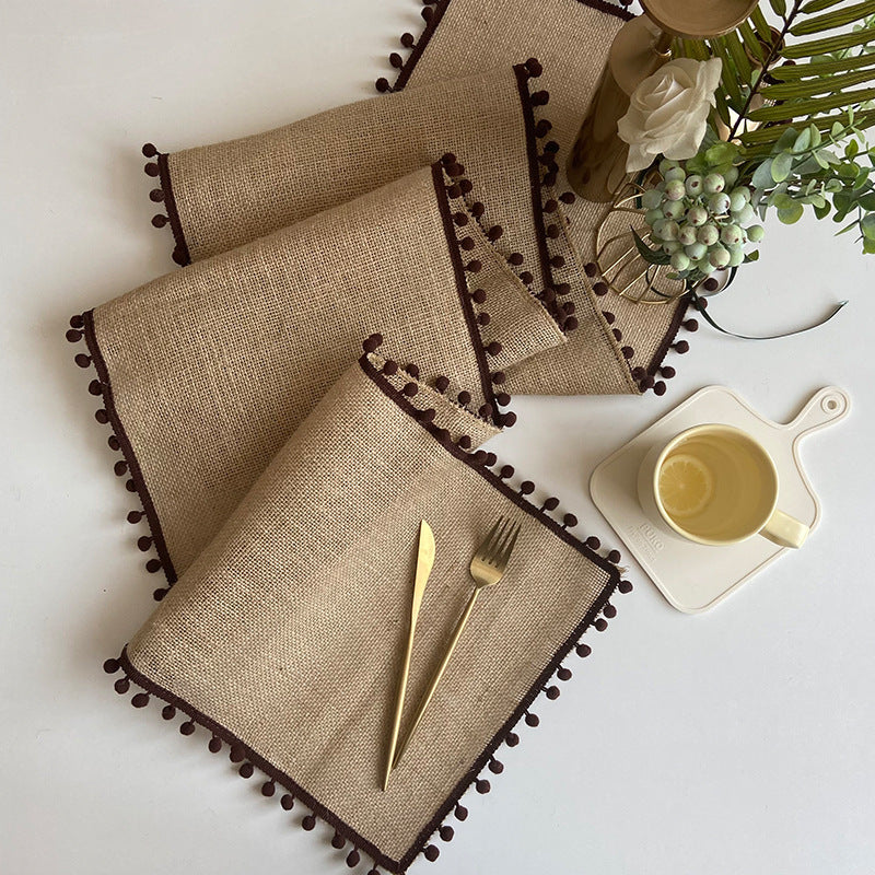 Rustic Jute Table Runner – Solid Color Table Decoration