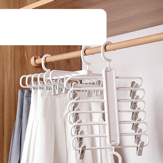 Multifunctional foldable pants rack