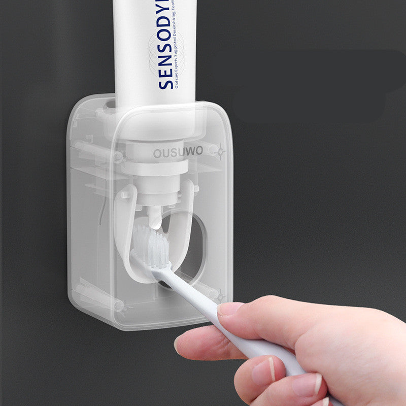 Wall-Mounted Toothpaste And Toothbrush Rack Set Toothpaste Rack Lazy Squeezer