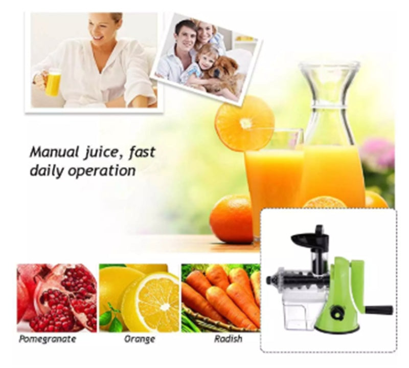 Portable Multifunctional Fruit Squeezer Hand-cranked Juicer