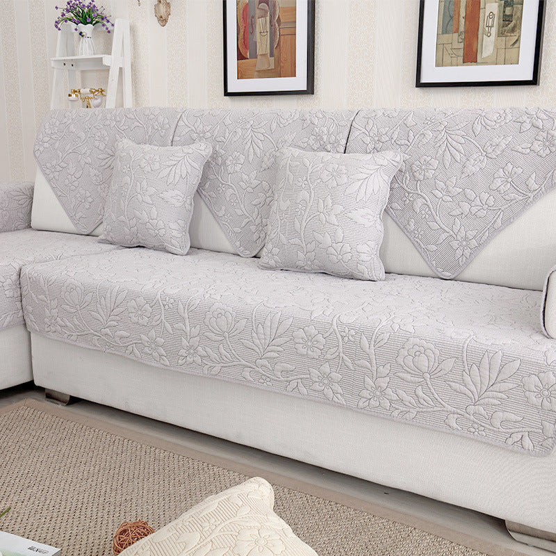 Ondaum Pure Cotton Sofa Cushion - Four Seasons General Fabric Non-slip Sofa Cover