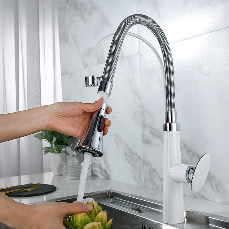 Copper Kitchen Faucet with Hot and Cold Mixer
