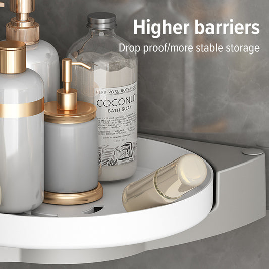 Rotating Bathroom Triangle Storage Rack Wall-mounted Punch-free Corner Shower Gel