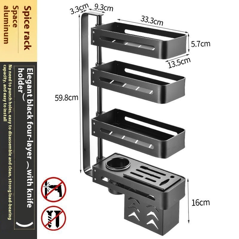Ondaum Kitchen Punch-free Multi-functional Storage Rack