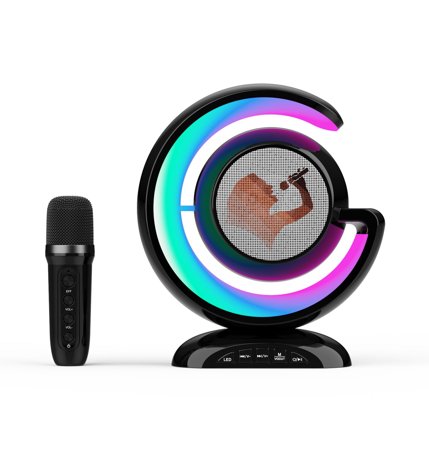 Desktop Bluetooth Karaoke Speaker with Microphone