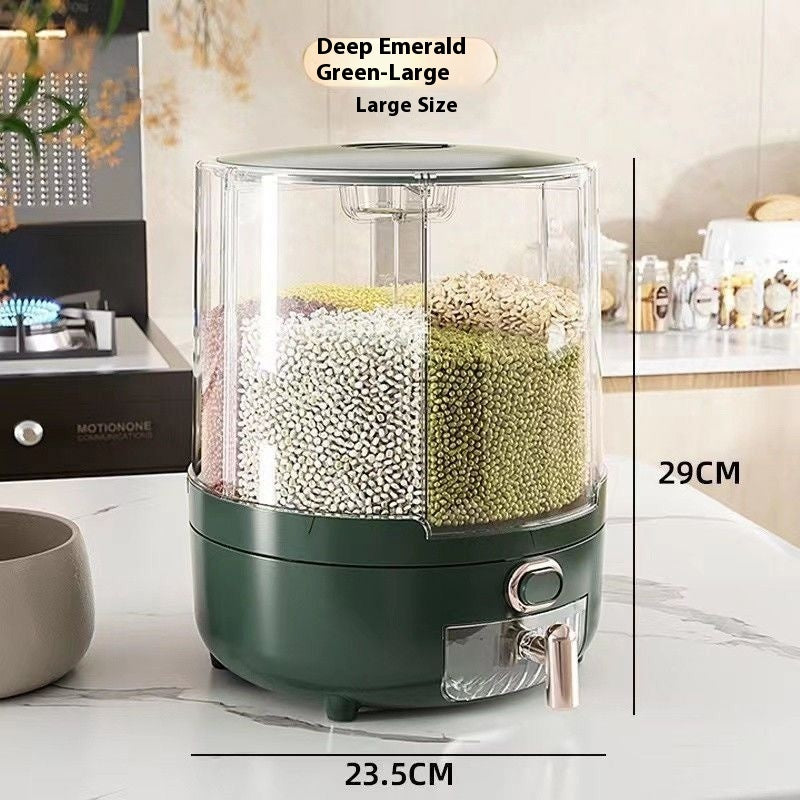 Cereals Storage Box Rotation Household Rice Bucket