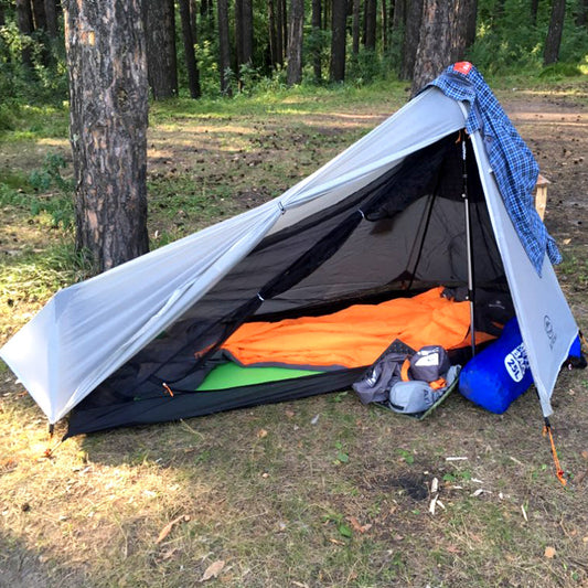 Single-Person Rodless Outdoor Tent with Silicone Coating