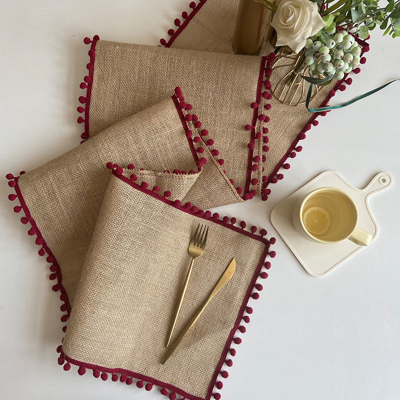 Rustic Jute Table Runner – Solid Color Table Decoration