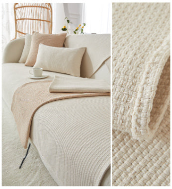 Cotton Linen Non-Slip Sofa Cover – All-Season Japanese Style