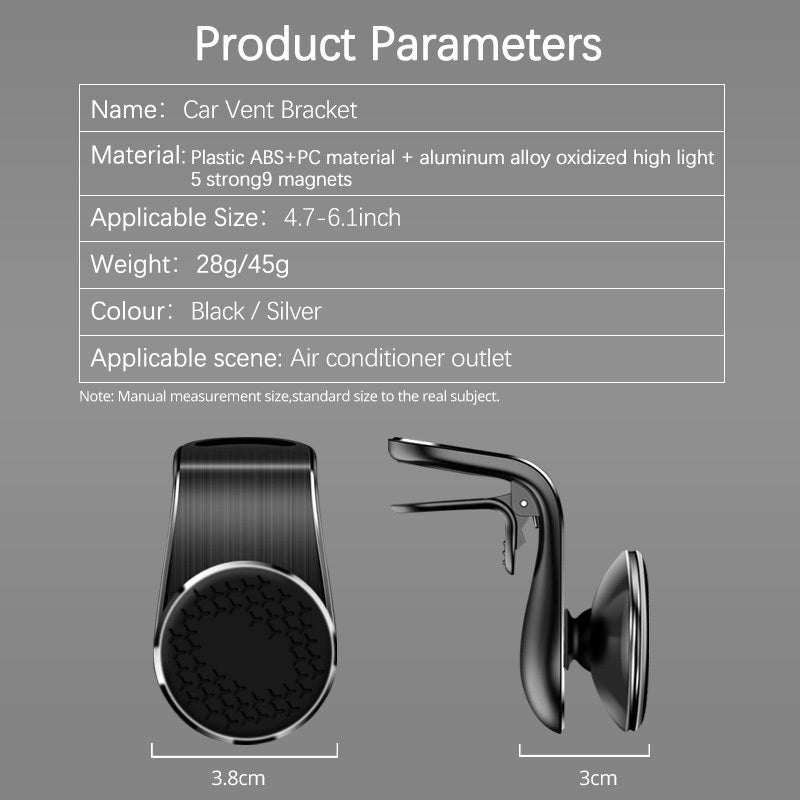 Magnetic Car Phone Holder with 360° Rotation