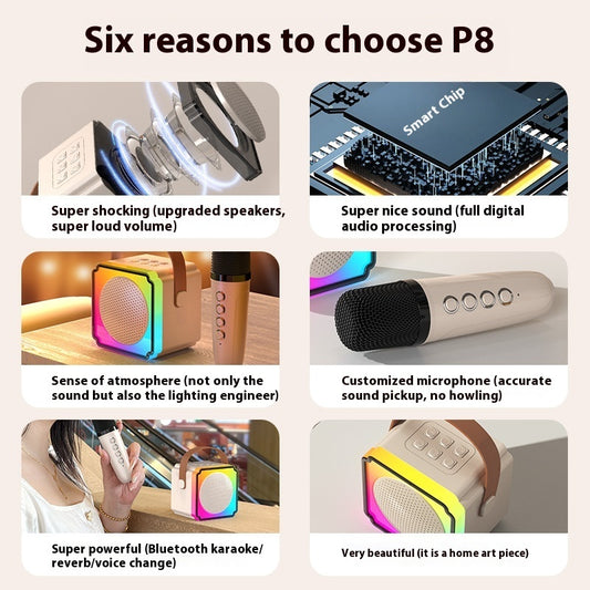 Double Microphone Karaoke Speaker – USB Powered