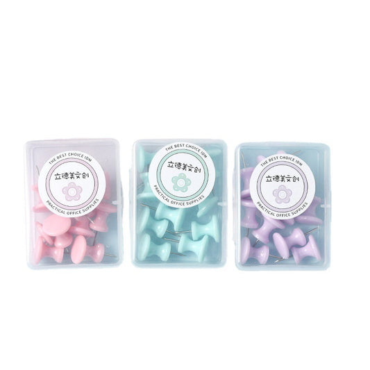 Macaron Color Plastic Push Pins – Small and Large Sizes