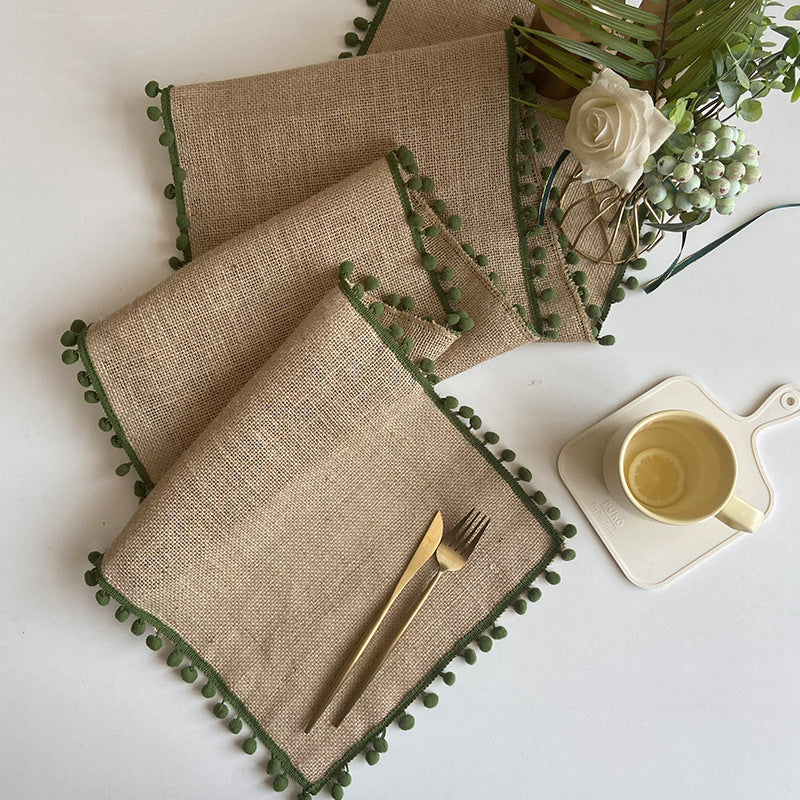 Rustic Jute Table Runner – Solid Color Table Decoration