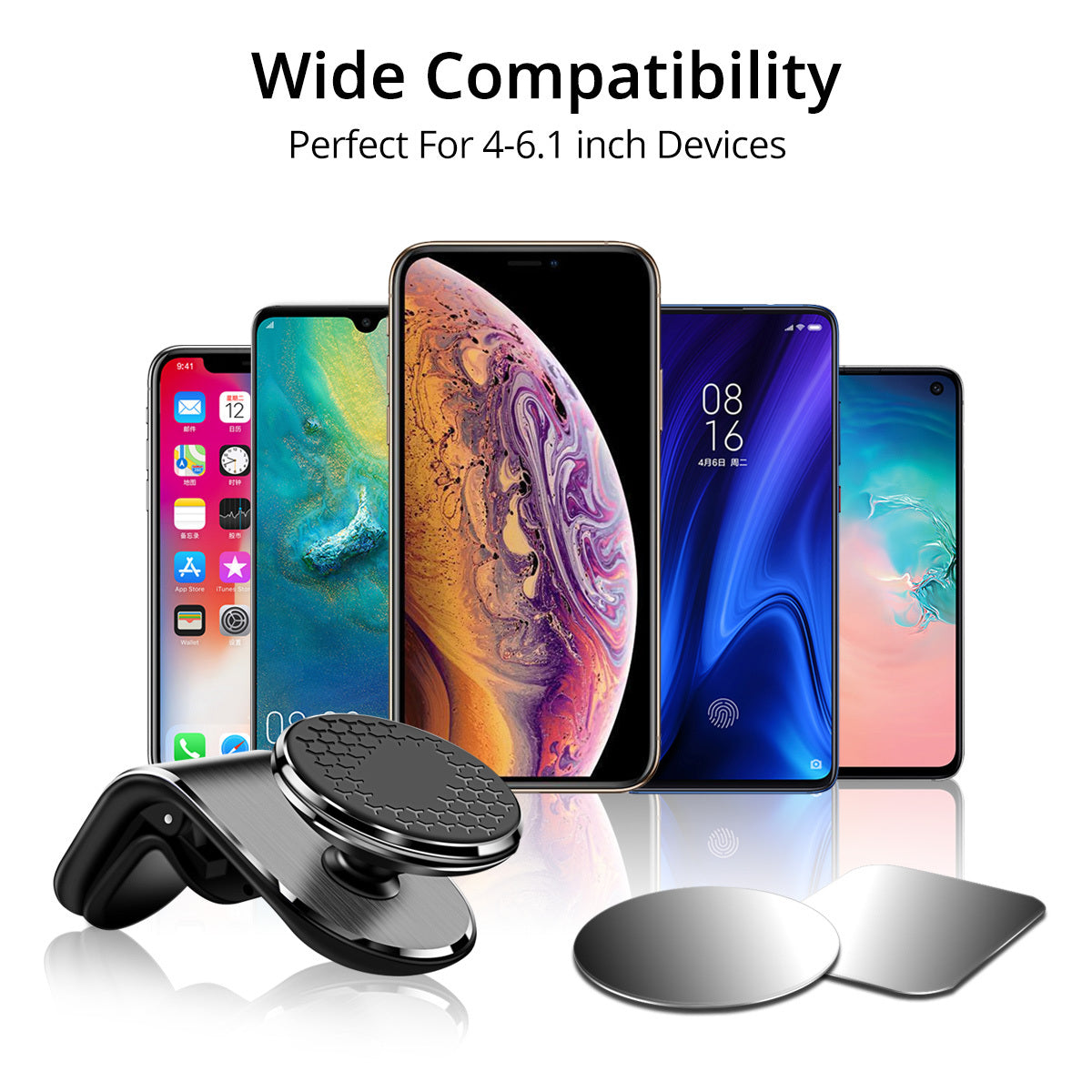 Magnetic Car Phone Holder with 360° Rotation