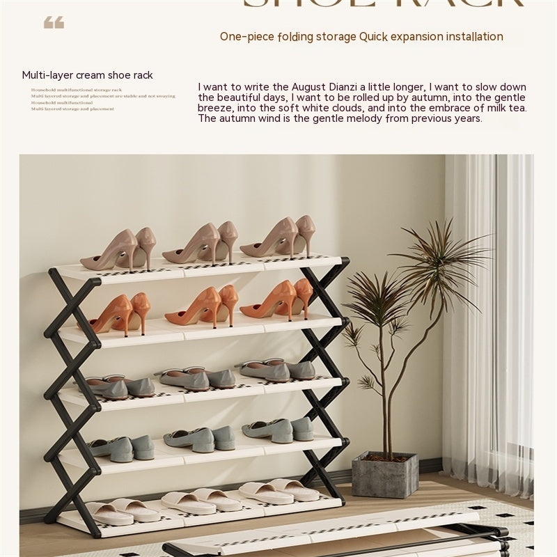Ondaum Multi-Storey Folding Shoe Rack for Home and Dormitory