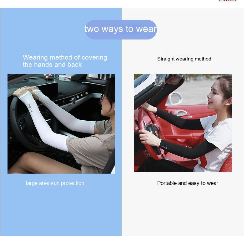 Sun Protection Viscose Fiber Oversleeve Cool Men's And Women's Driving Ice Sleeve