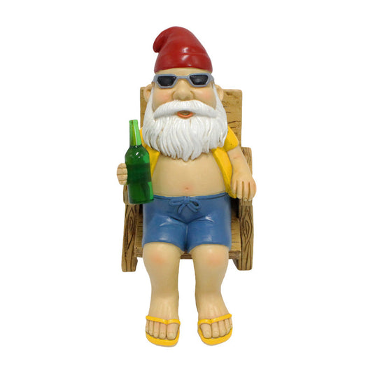 Resin Dwarf Recliner Garden Ornament