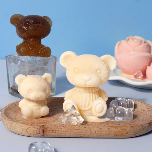 Silicone Bear-Shaped Ice Cube and Candy Mold