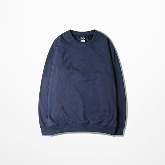 Seasonal Solid Color Plush Pullover Sweater – Loose Fit