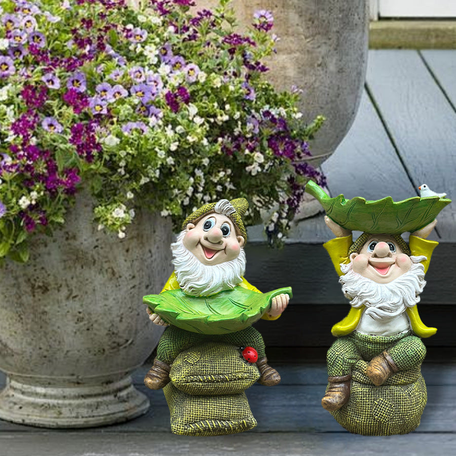 Resin Garden Gnome Flower Pot – Decorative Courtyard Ornament