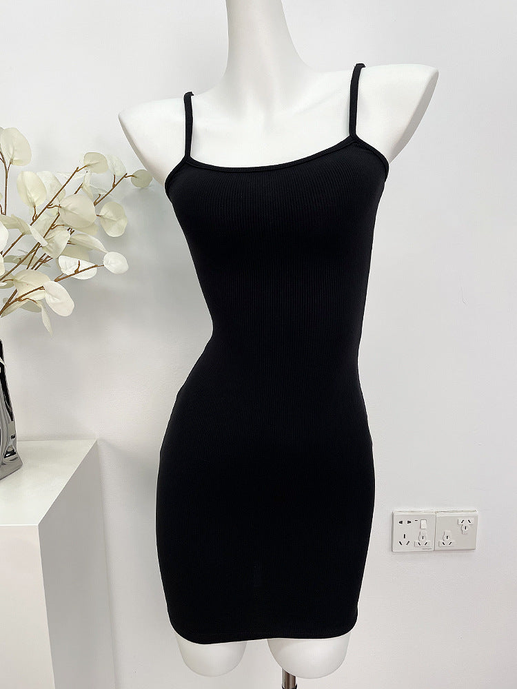 Pure Hot Girl Sexy Sheath Body Shaping Sling Dress