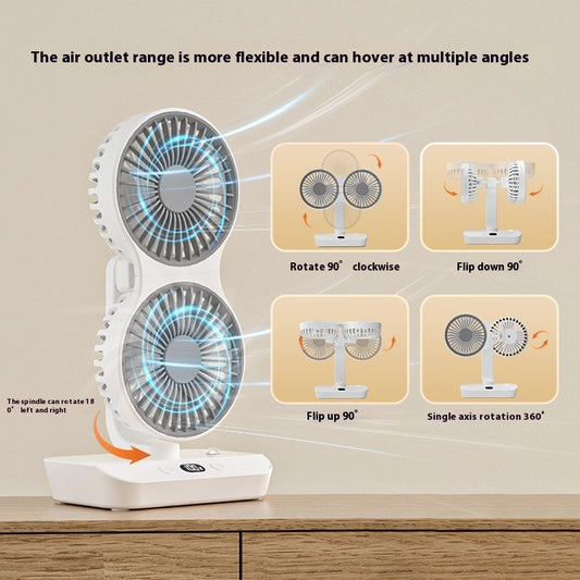 Ondaum Multi-Functional Dual Head Ultra Endurance Small Fan