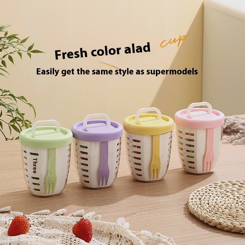 Draining Crisper Office Worker Portable Plastic Cup