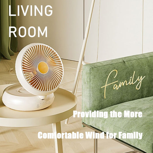Rechargeable Foldable Table Fan with Remote and Auto Oscillation