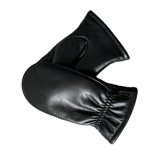 Winter Sheepskin Leather Hand Warm Gloves
