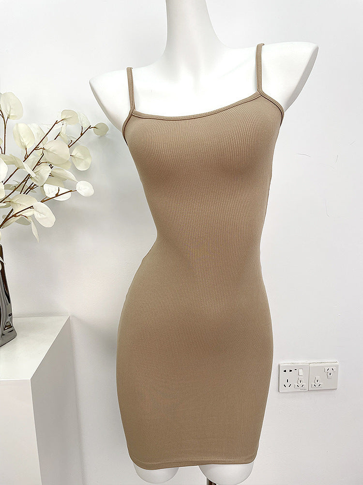 Pure Hot Girl Sexy Sheath Body Shaping Sling Dress