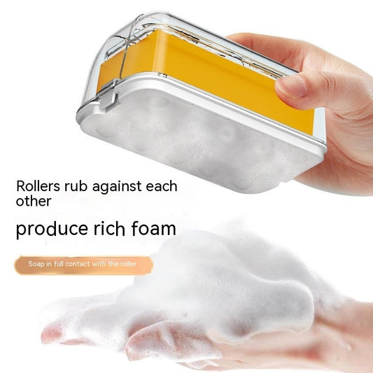 Ondaum Multifunctional Soap Dish with Lid for Hand Rub-Free Foaming