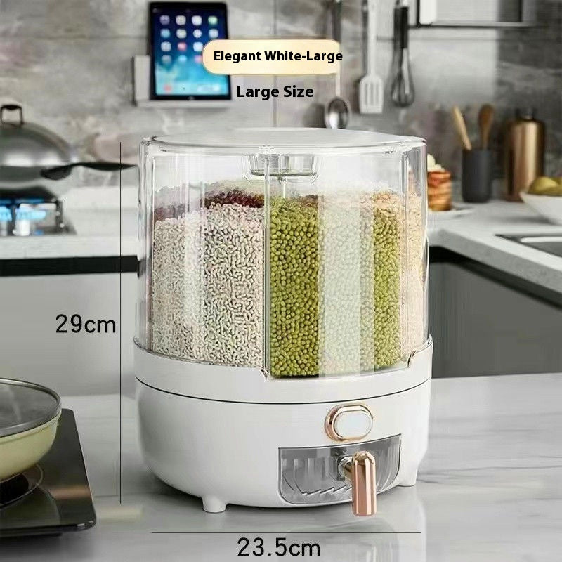 Cereals Storage Box Rotation Household Rice Bucket
