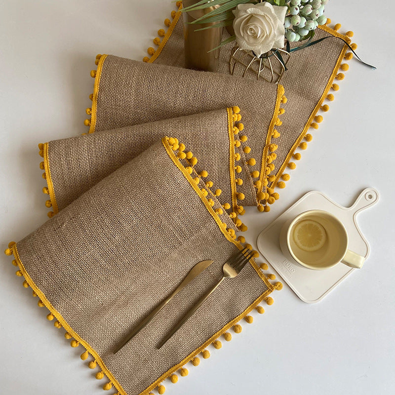 Rustic Jute Table Runner – Solid Color Table Decoration