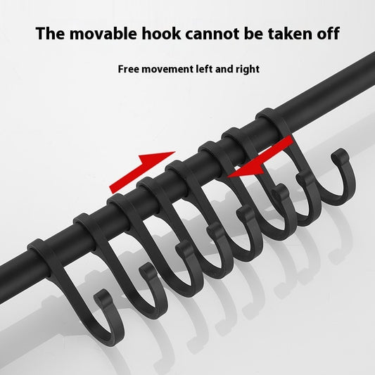 Door Punch-free Alumimum Hook Storage Rack