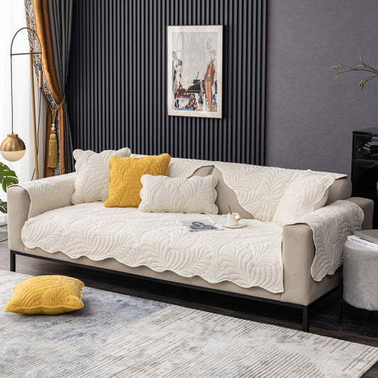 Chenille Quilted Anti-Skid Sofa Towel Cover – All-Season Use