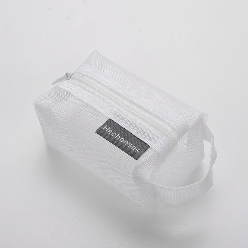 Simple Nylon Three-dimensional Square Mesh Coin Purse Large Capacity Key Case