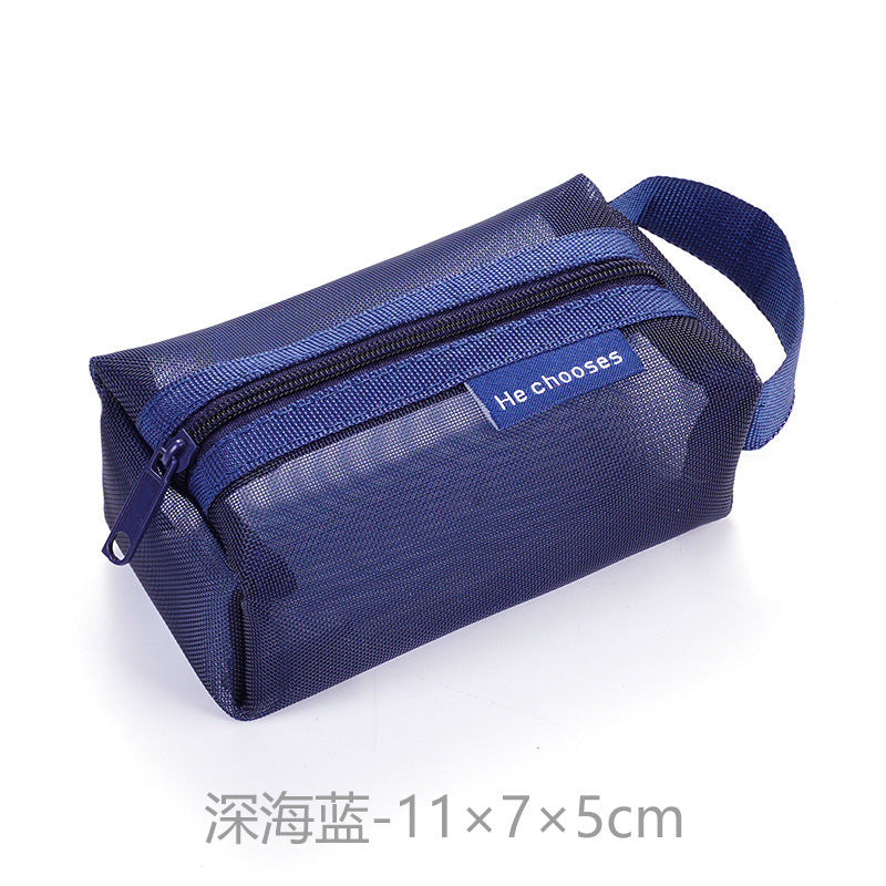Simple Nylon Three-dimensional Square Mesh Coin Purse Large Capacity Key Case