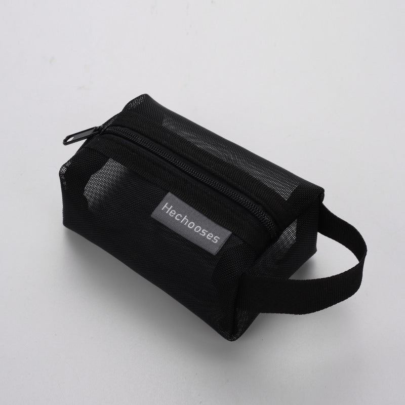 Simple Nylon Three-dimensional Square Mesh Coin Purse Large Capacity Key Case