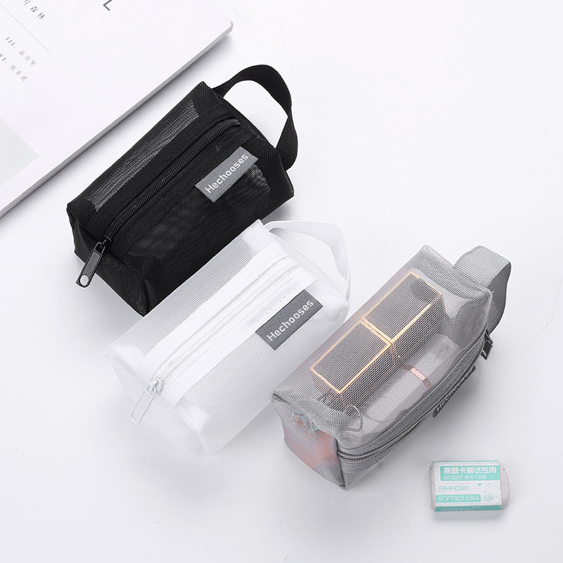 Simple Nylon Three-dimensional Square Mesh Coin Purse Large Capacity Key Case