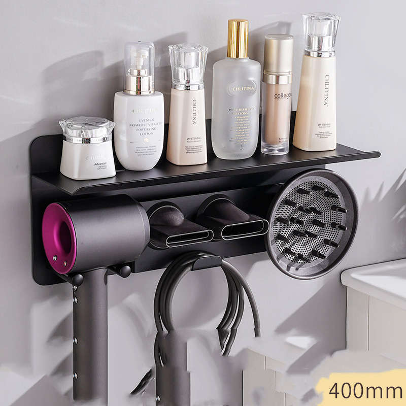 Punch-Free Hair Dryer Storage Rack