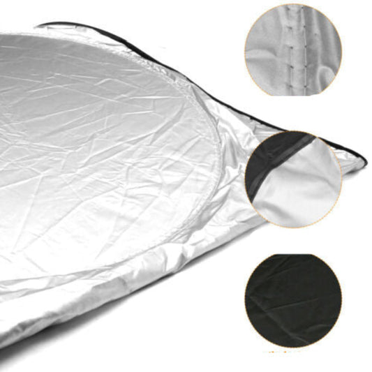 Silver reflective material with durability and insulation features highlighted