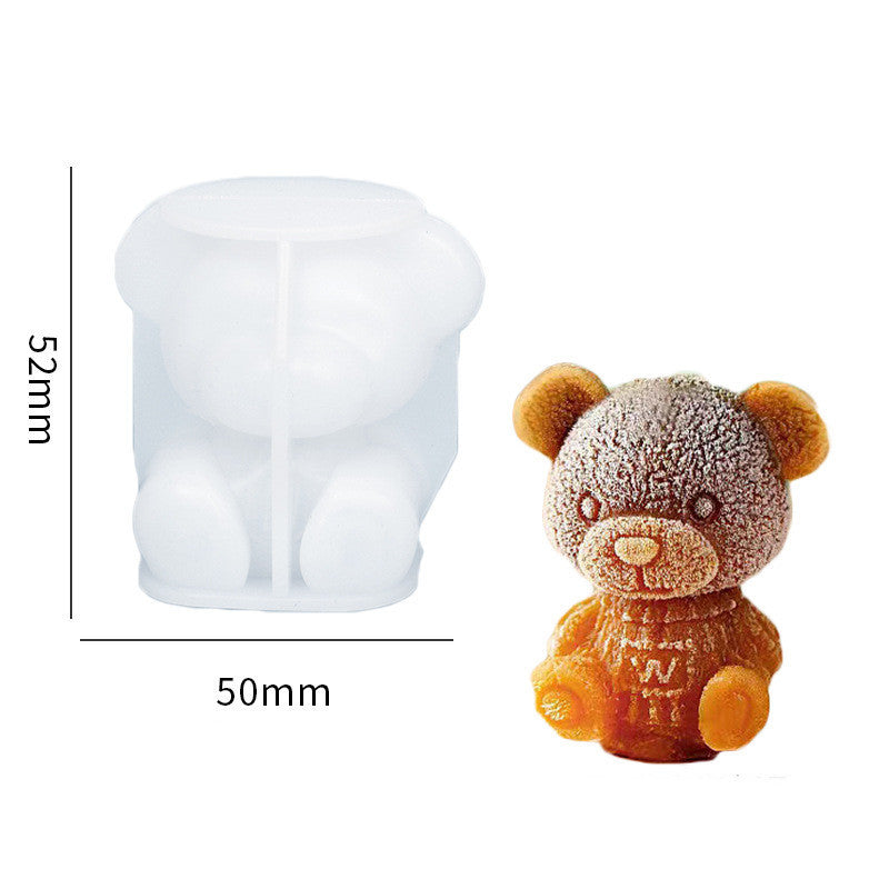 Silicone Bear-Shaped Ice Cube and Candy Mold