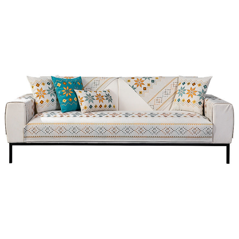 Bohemian Chenille Sofa Cover – Non-Slip Four Seasons Protection