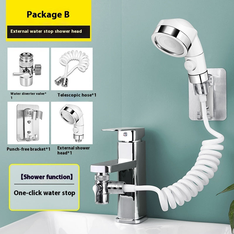 Three-Speed One-Click Water Stop Shower Head